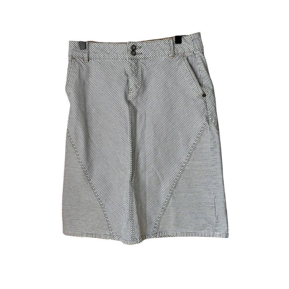 Anthropologie Women's Pilcro and the Letterpress Striped Denim Pencil Skirt 28 - Picture 1 of 9